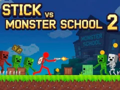 Žaidimas Stick vs Monster School 2 internete