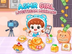 Žaidimas ASMR Girl: Livestream Mukbang internete