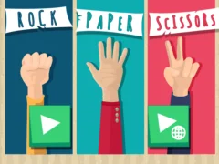 Žaidimas Rock Paper Scissors internete