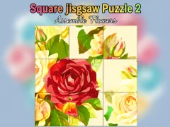 Žaidimas Square jigsaw Puzzle 2  Assemble Flowers internete