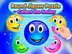 Žaidimas Round jigsaw Puzzle - Collect the Smiley internete