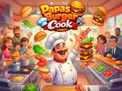 Žaidimas Papas Burger Cook internete