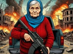 Žaidimas Grandma with machine-gun: Apocalypsis internete