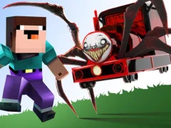 Žaidimas Noob vs Spider Train internete