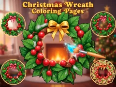 Žaidimas Christmas Wreath Coloring Pages internete