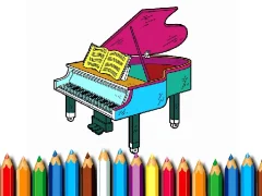 Žaidimas Back To School: Piano Coloring Book internete