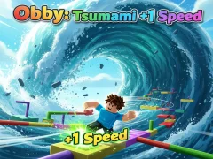 Žaidimas Obby: Tsunami +1 speed internete