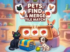 Žaidimas Pets, Find and Merge Tile Match internete