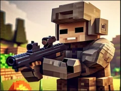 Žaidimas Pixel Village Battle 3D.io internete