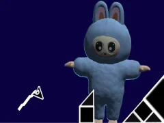 Žaidimas Labubu Geometry Dash internete