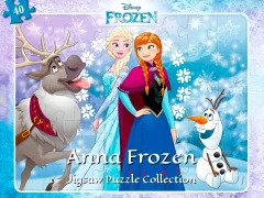Žaidimas Anna Frozen Jigsaw Puzzle Collection internete