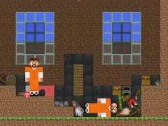 Žaidimas Escape from the prison in Mineblock! Destruction! internete