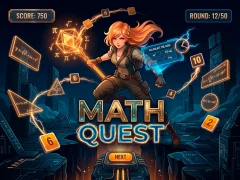 Žaidimas MathQuest internete