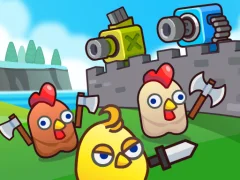 Žaidimas Merge Cannon: Chicken Defense internete