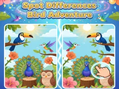 Žaidimas Spot Differences Bird Adventure internete