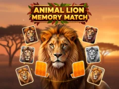 Žaidimas Animal Lion Memory Match internete