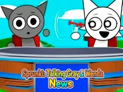 Žaidimas Sprunki: Talking Gray & Wenda News internete