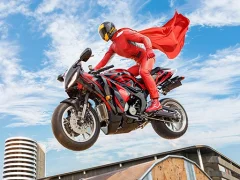 Žaidimas Real Motorbike Super Hero Stunt 3D internete