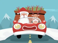 Žaidimas Santa Giving Presents Jigsaw internete