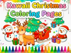 Žaidimas Kawaii Christmas Coloring Pages internete
