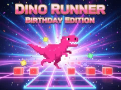 Žaidimas Dino Runner Birthday Edition internete