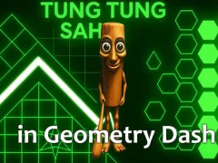 Žaidimas Tung Tung Sahur in Geometry Dash internete