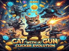 Žaidimas Cat with a Gun Clicker Evolution internete