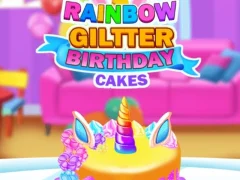 Žaidimas Rainbow Glitter Birthday Cakes internete