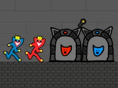 Žaidimas Red and Blue Stickman Huggy 2 internete