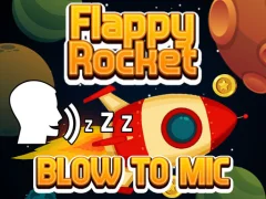 Žaidimas Flappy Rocket Playing with Blowing to Mic internete