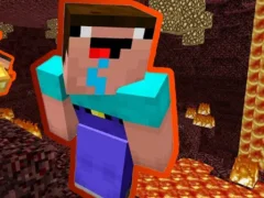 Žaidimas Noob Parkour: Nether internete