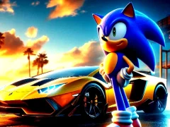 Žaidimas Sonic Run for Lamborghini internete
