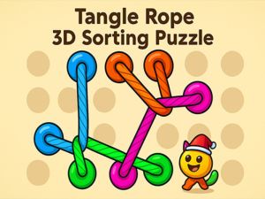Žaidimas „Hazel Tangle“ virvė 3D: Dėlionės rūšiavimas internete