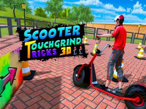 Žaidimas Motorolerio „TouchGrind“ triukai 3D internete