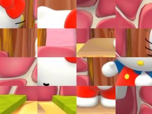 Žaidimas „Hello Kitty“ vaizdo dėlionė internete