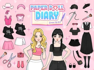 Žaidimas Paper Doll Diary: Dress Up DIY internete