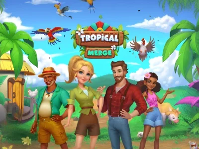 Žaidimas Tropical Merge internete