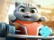 Žaidimas Jigsaw Puzzle: Cat Racing Driver internete