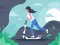 Žaidimas Electric scooter rides jigsaw internete