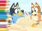 Žaidimas Coloring Book: Bluey On The Beach internete