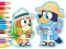 Žaidimas Coloring Book: Bluey Camping internete
