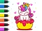 Žaidimas Coloring Book: Unicorn Cupcake internete