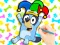 Žaidimas Coloring Book: Clown Bluey internete