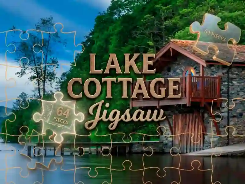 Žaidimas Lake Cottage Jigsaw internete