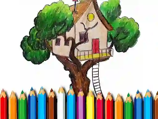 Žaidimas Tree House Coloring Book internete