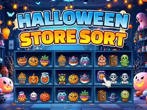 Žaidimas Halloween Store Sort internete