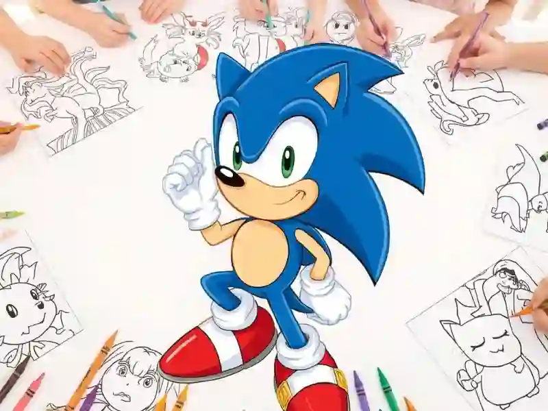 Žaidimas Sonic Coloring internete