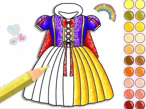 Žaidimas Princess Glitter Coloring internete