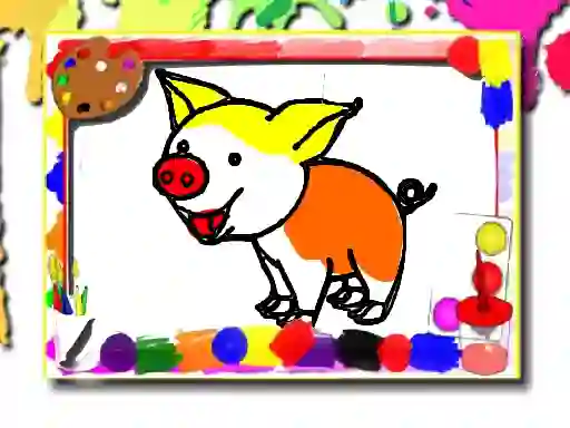 Žaidimas Pigs Coloring Book internete