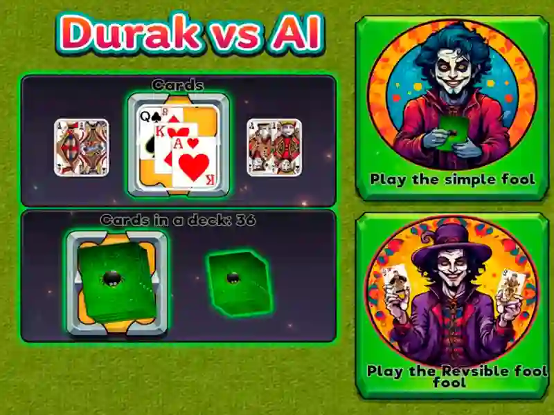 Žaidimas Durak vs AI internete